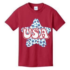 USA Star 4th Of July Festive Holiday Kids T-Shirt