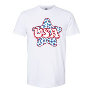 USA Star 4th Of July Festive Holiday Softstyle CVC T-Shirt