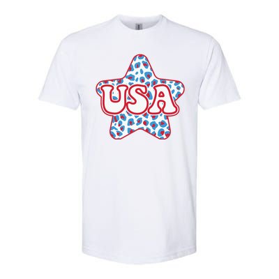 USA Star 4th Of July Festive Holiday Softstyle CVC T-Shirt