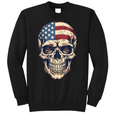 Usa Skull 4th Of Julay Scary Usa Skull Men Women Sweatshirt