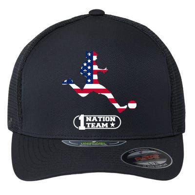 USA 1 Nation Soccer Team Flexfit Unipanel Trucker Cap