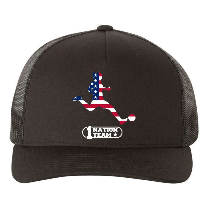 USA 1 Nation Soccer Team Yupoong Adult 5-Panel Trucker Hat