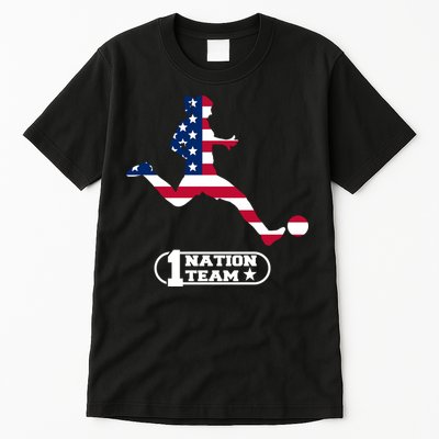 USA 1 Nation Soccer Team Tall T-Shirt