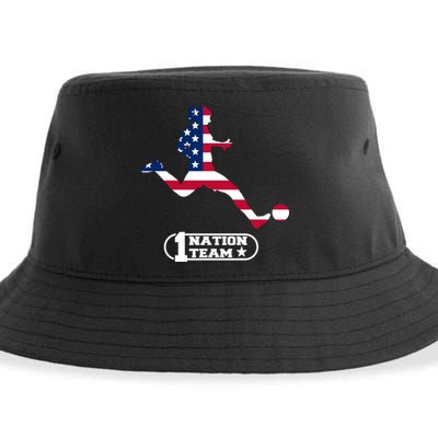 USA 1 Nation Soccer Team Sustainable Bucket Hat