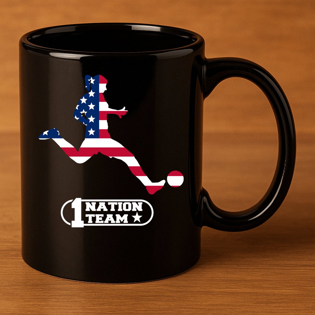 USA 1 Nation Soccer Team 11oz C Handle Ceramic Mug