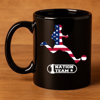 USA 1 Nation Soccer Team 11oz C Handle Ceramic Mug