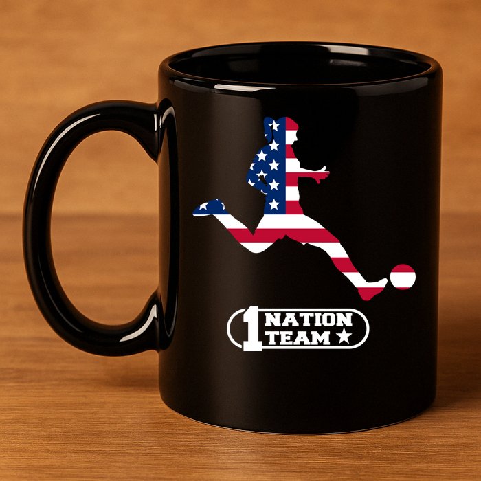 USA 1 Nation Soccer Team 11oz C Handle Ceramic Mug
