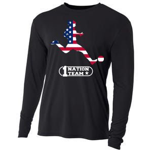 USA 1 Nation Soccer Team Cooling Performance Long Sleeve Crew