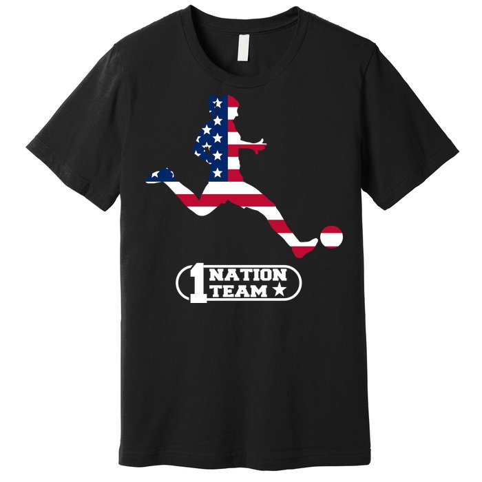 USA 1 Nation Soccer Team Premium T-Shirt