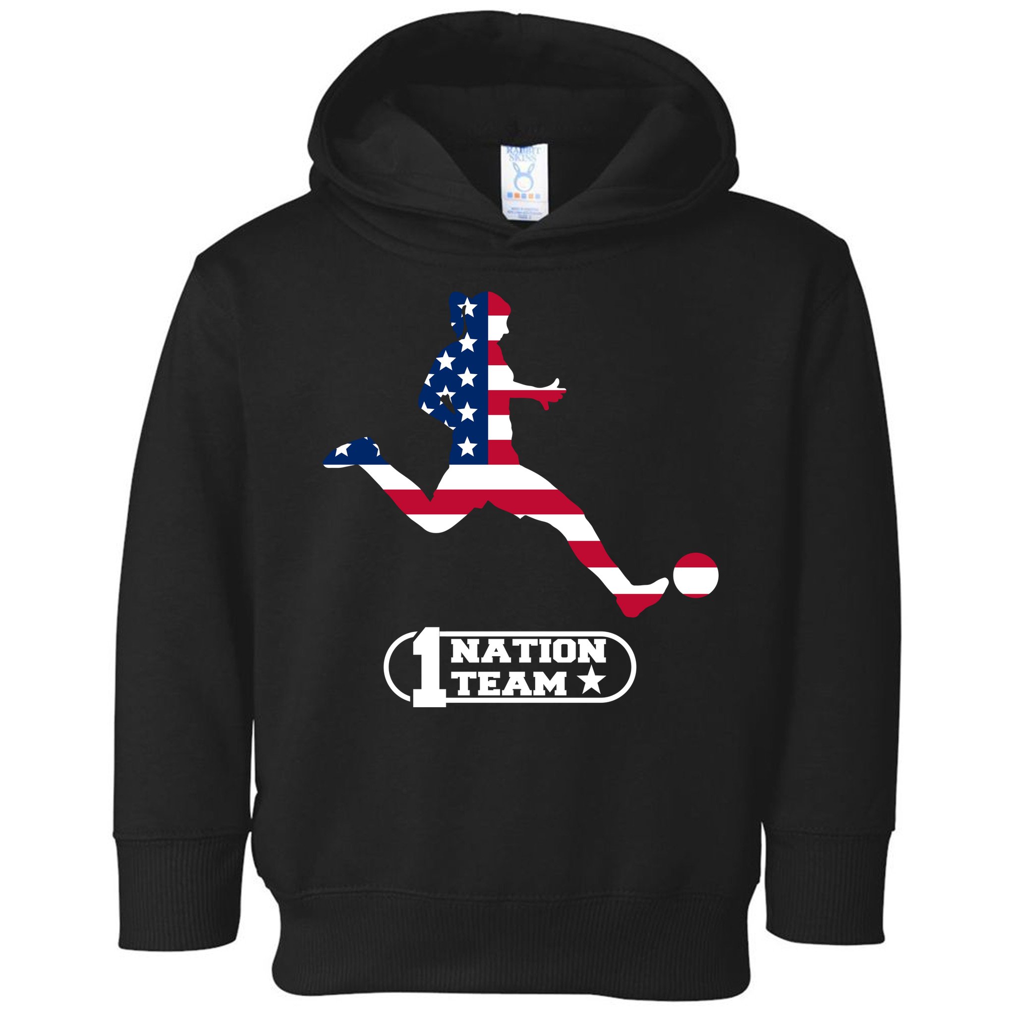 USA 1 Nation Soccer Team Toddler Hoodie