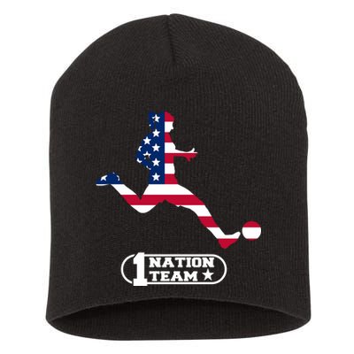 USA 1 Nation Soccer Team Short Acrylic Beanie