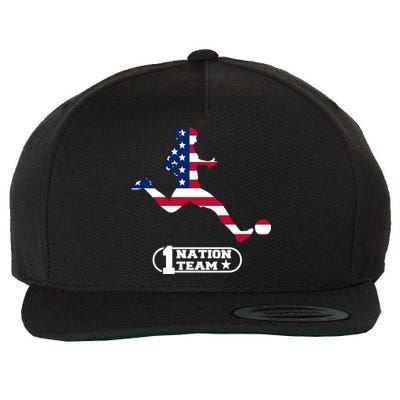 USA 1 Nation Soccer Team Wool Snapback Cap