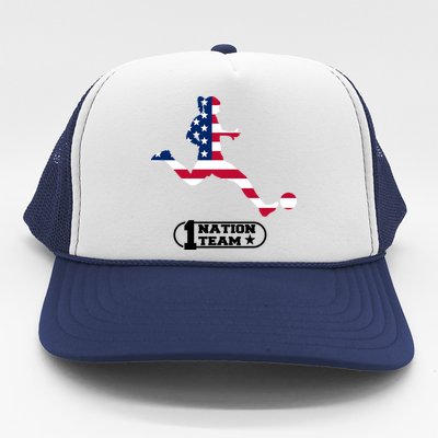 USA 1 Nation Soccer Team Trucker Hat