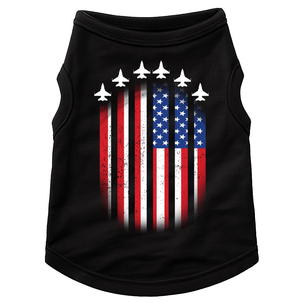 USA Air Force Jets American Flag Doggie Tank