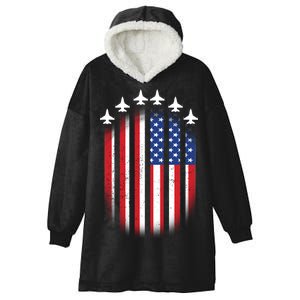 USA Air Force Jets American Flag Hooded Wearable Blanket