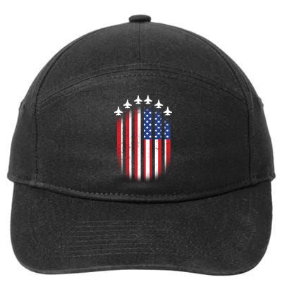 USA Air Force Jets American Flag 7-Panel Snapback Hat