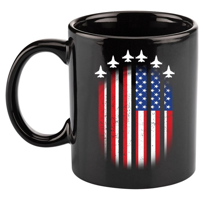 USA Air Force Jets American Flag 11oz C Handle Ceramic Mug