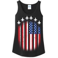 USA Air Force Jets American Flag Ladies Essential Tank