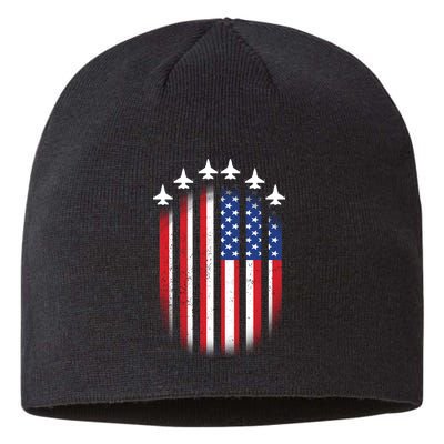 USA Air Force Jets American Flag Sustainable Beanie