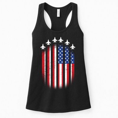 USA Air Force Jets American Flag Womens Tank Top