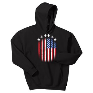 USA Air Force Jets American Flag Kids Hoodie