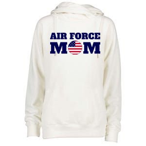 USA Air Force Mom Womens Funnel Neck Pullover Hood