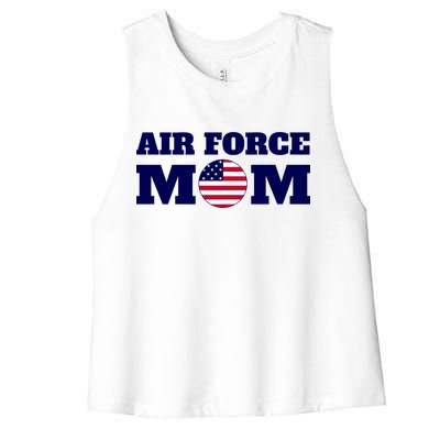 USA Air Force Mom Women's Racerback Cropped Tank