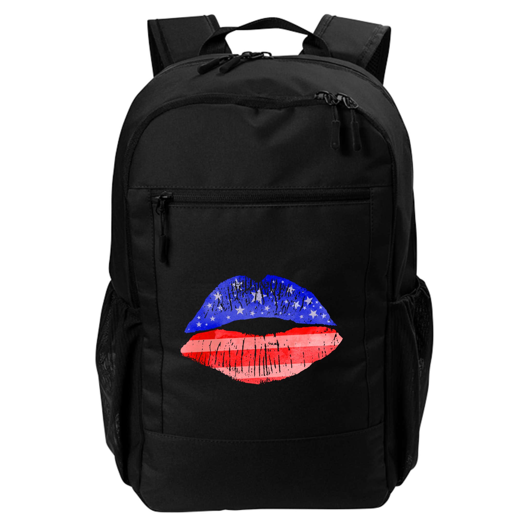 USA American Flag Lipstick Print Backpack
