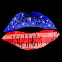 USA American Flag Lipstick Print Visor