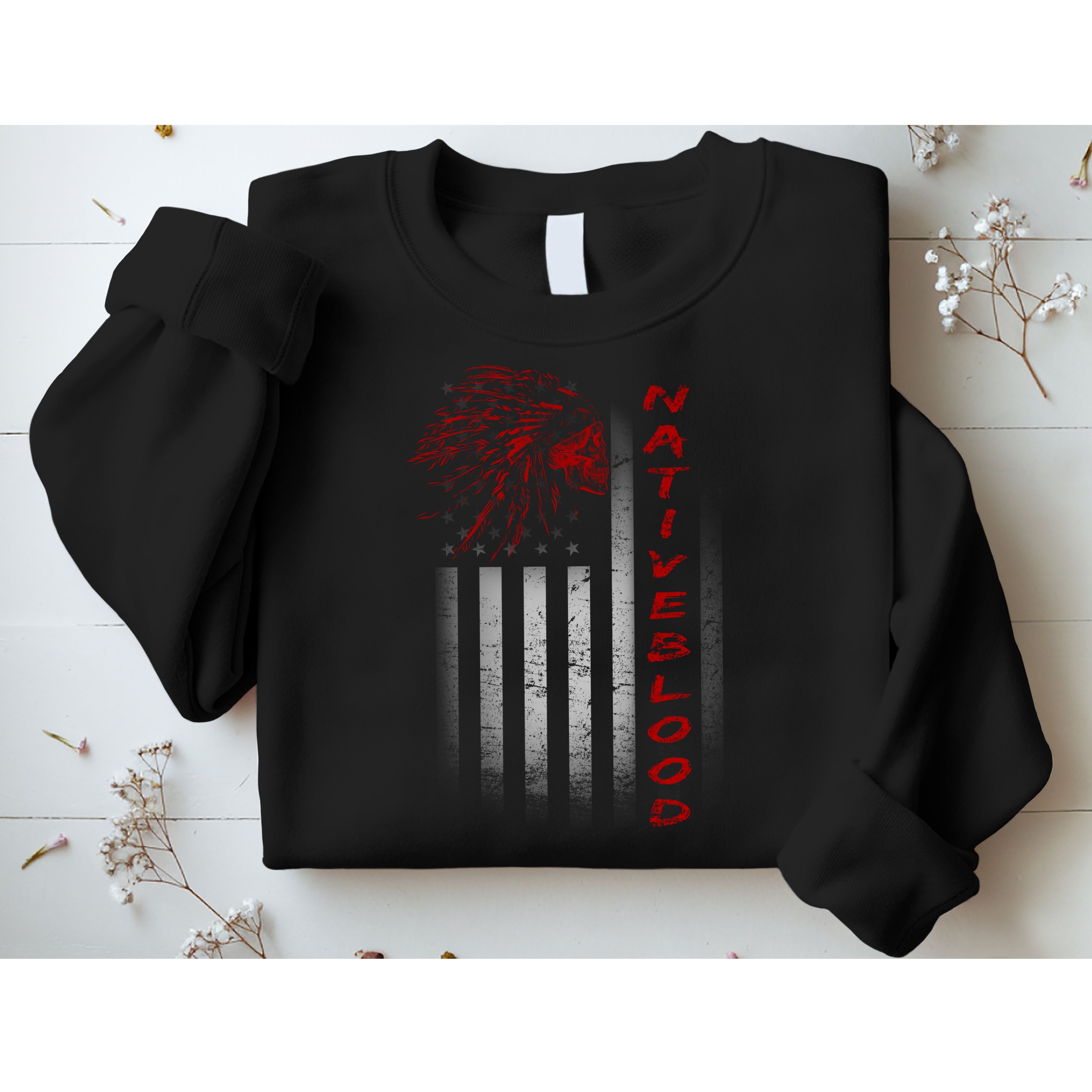 USA American Flag Native Blood Sweatshirt