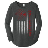 USA American Flag Native Blood Women's Perfect Tri Tunic Long Sleeve Shirt