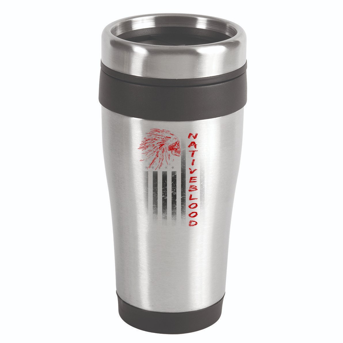 USA American Flag Native Blood 16oz Travel Tumbler