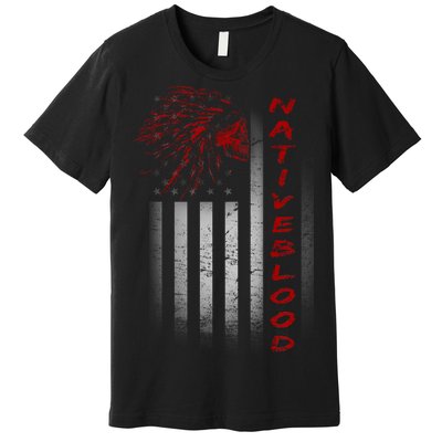 USA American Flag Native Blood Premium T-Shirt