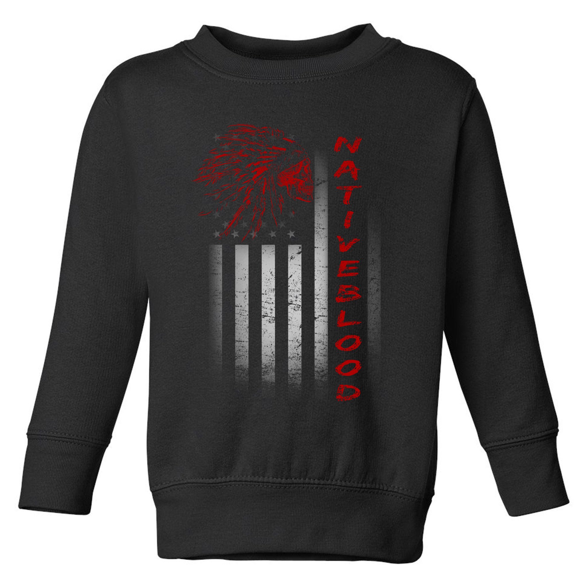 USA American Flag Native Blood Toddler Sweatshirt