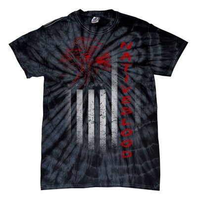 USA American Flag Native Blood Tie-Dye T-Shirt