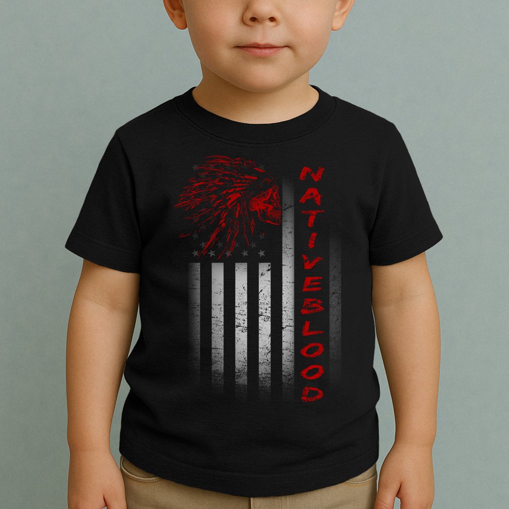 USA American Flag Native Blood Toddler T-Shirt