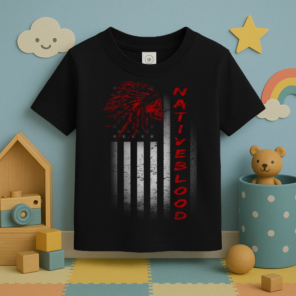 USA American Flag Native Blood Toddler T-Shirt