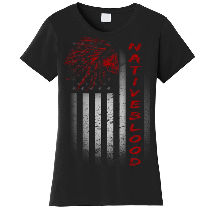 USA American Flag Native Blood Women's T-Shirt