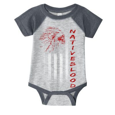 USA American Flag Native Blood Infant Baby Jersey Bodysuit