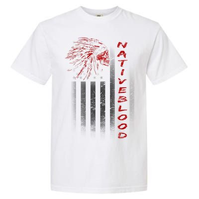 USA American Flag Native Blood Garment-Dyed Heavyweight T-Shirt