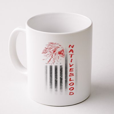 USA American Flag Native Blood Coffee Mug