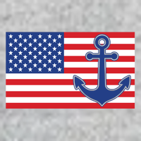 USA American Nautical Anchor Flag Premium T-Shirt