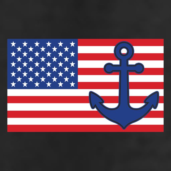 USA American Nautical Anchor Flag Adult Drive Performance Visor