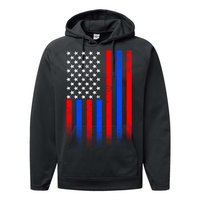 USA American Pride Flag Performance Fleece Hoodie