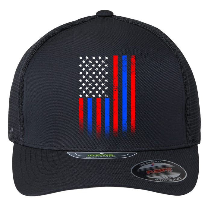 USA American Pride Flag Flexfit Unipanel Trucker Cap