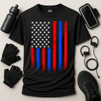 USA American Pride Flag Cooling Performance Crew T-Shirt