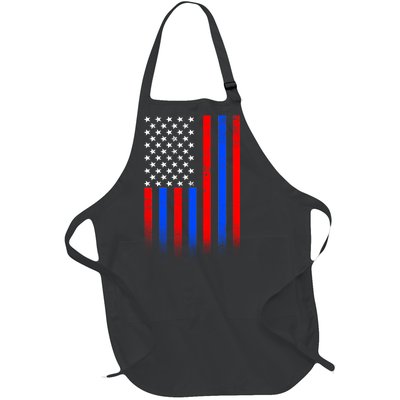 USA American Pride Flag Full-Length Apron With Pockets