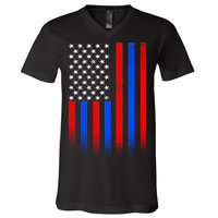 USA American Pride Flag V-Neck T-Shirt