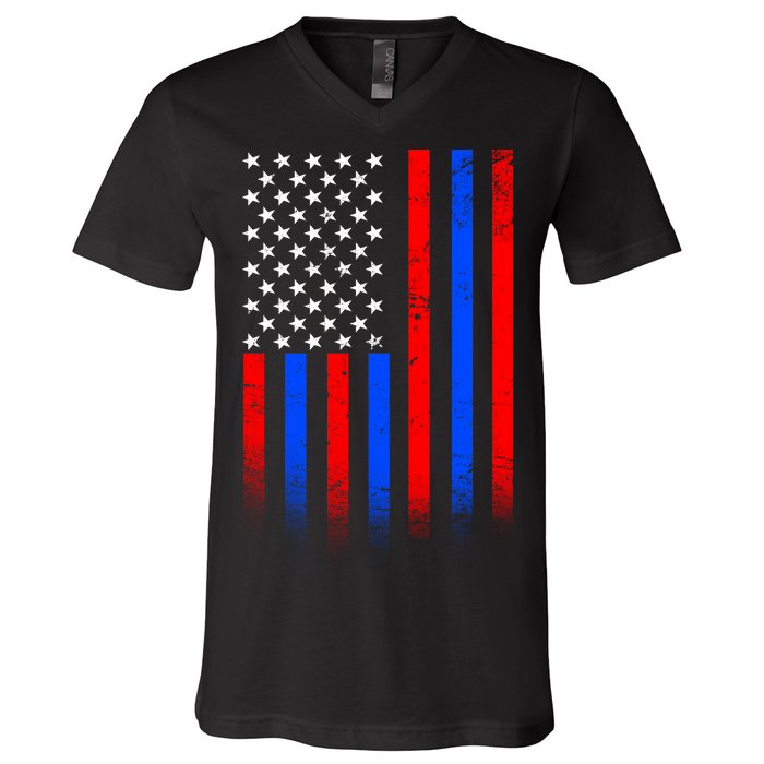 USA American Pride Flag V-Neck T-Shirt