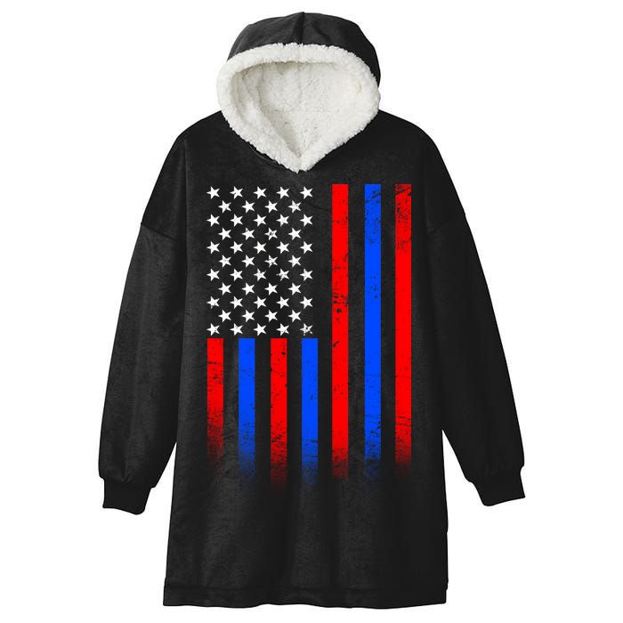 USA American Pride Flag Hooded Wearable Blanket